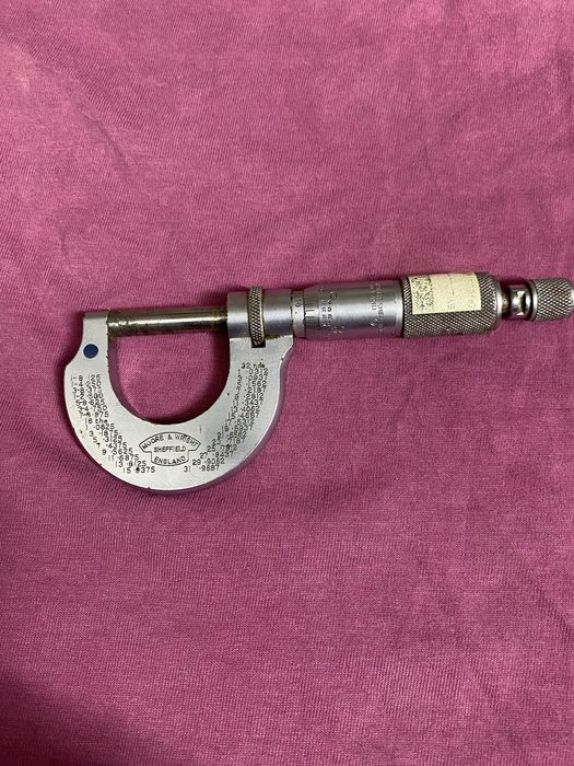 Микрометр винтажный Moore & Wright № 961B Made in Sheffield