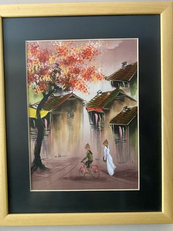Obraz ok. 45x36 japoński obraz