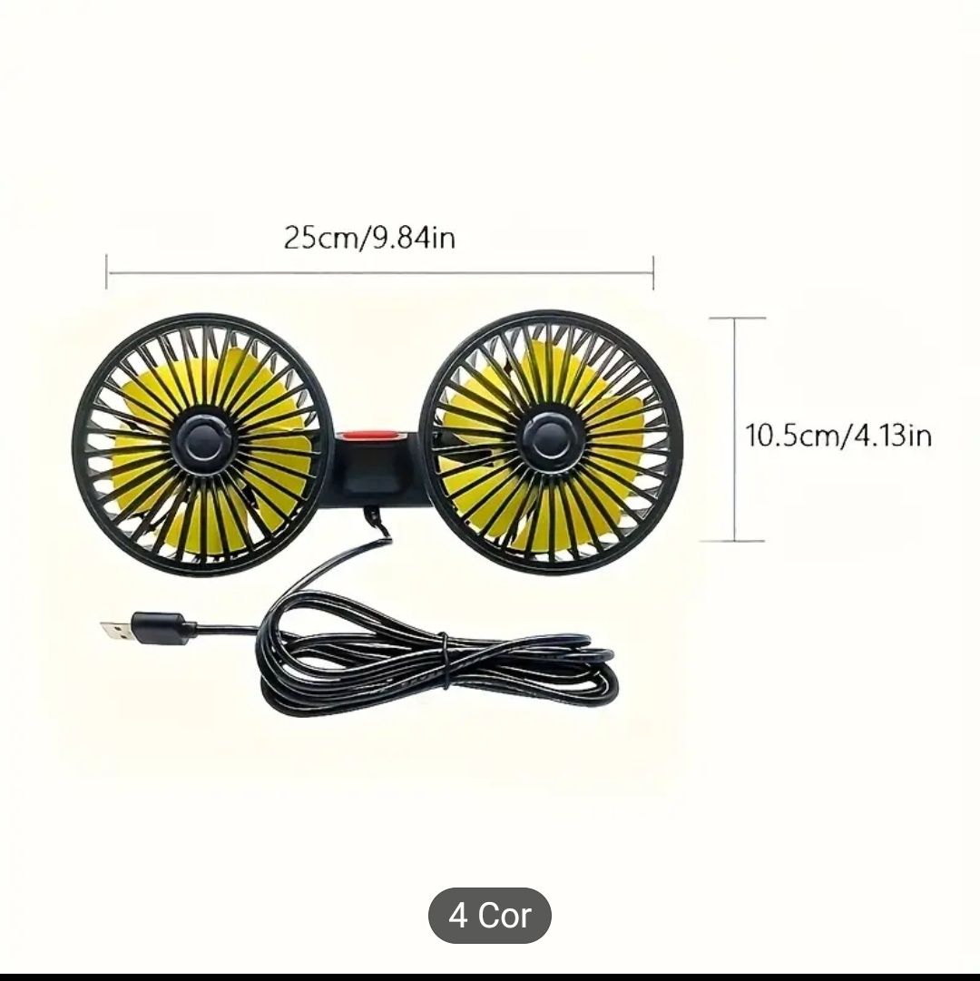 Ventilador duplo para encosto de banco