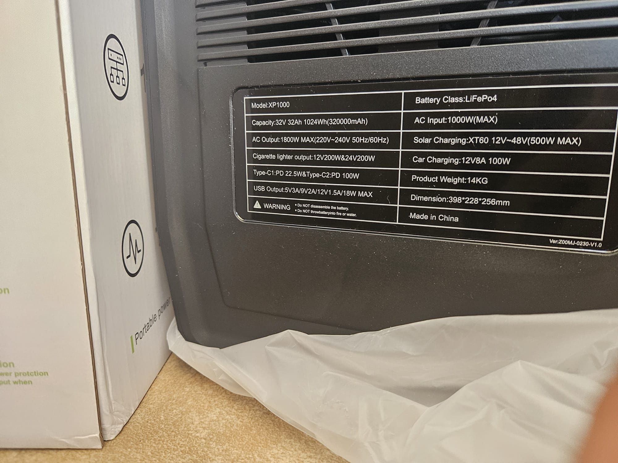 XPOWER XP1000 Przenośna Stacja Zasilania (NOWA) 1800w 
 lifepo4