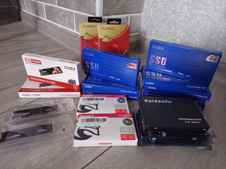 Ssd nvme, sata 512gb+