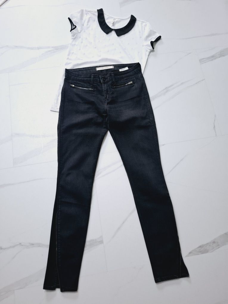 XS - S Wranger jeansy czarne fit 34 - 36 spodnie damskie