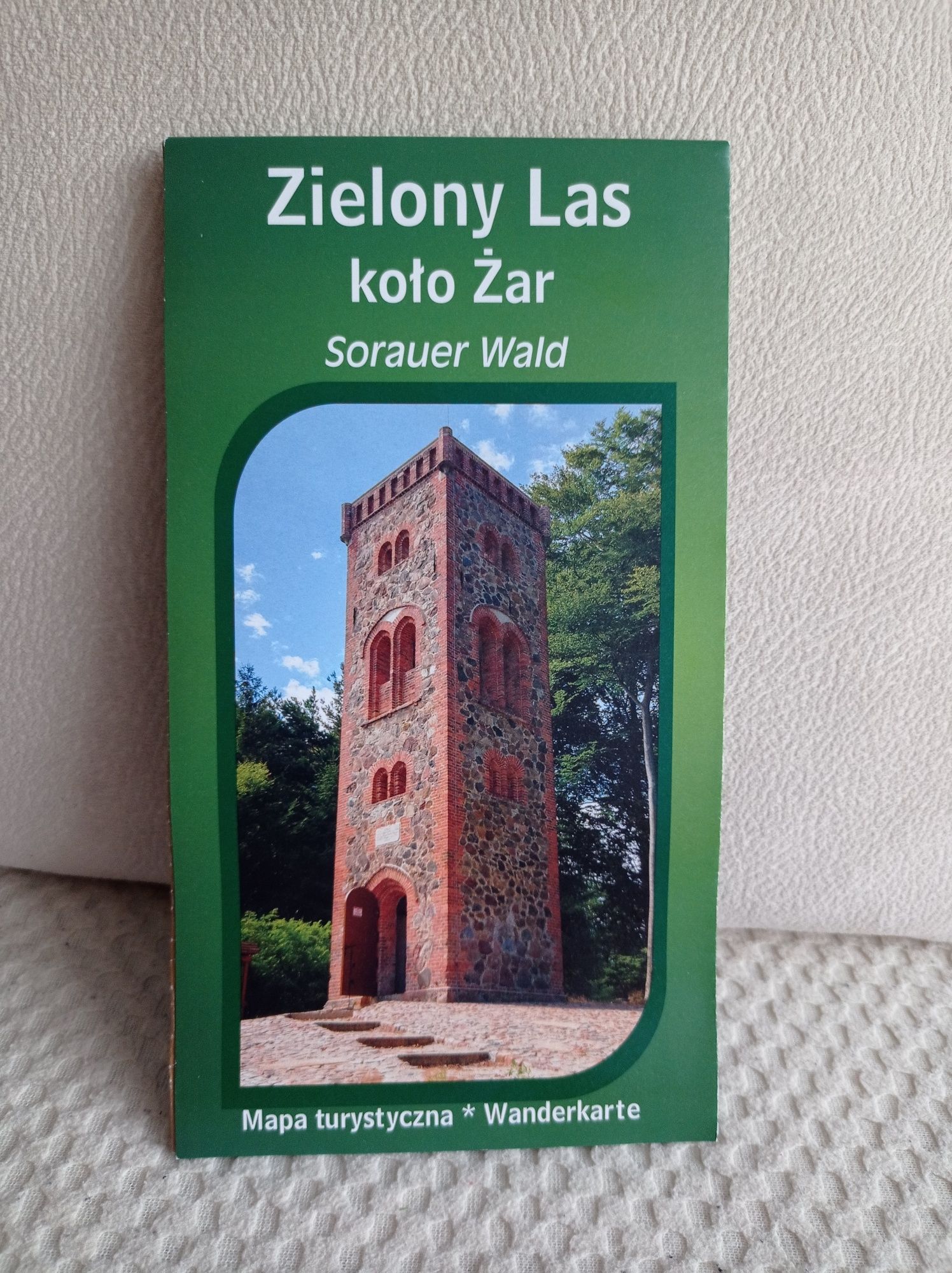 Nowa mapa turystyczna zielony las sorauer wald
