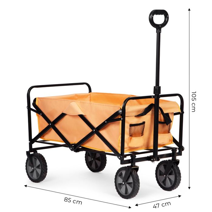 Wózek transportowy składany duży wózek ogrodowy plażowy 47x105 cm