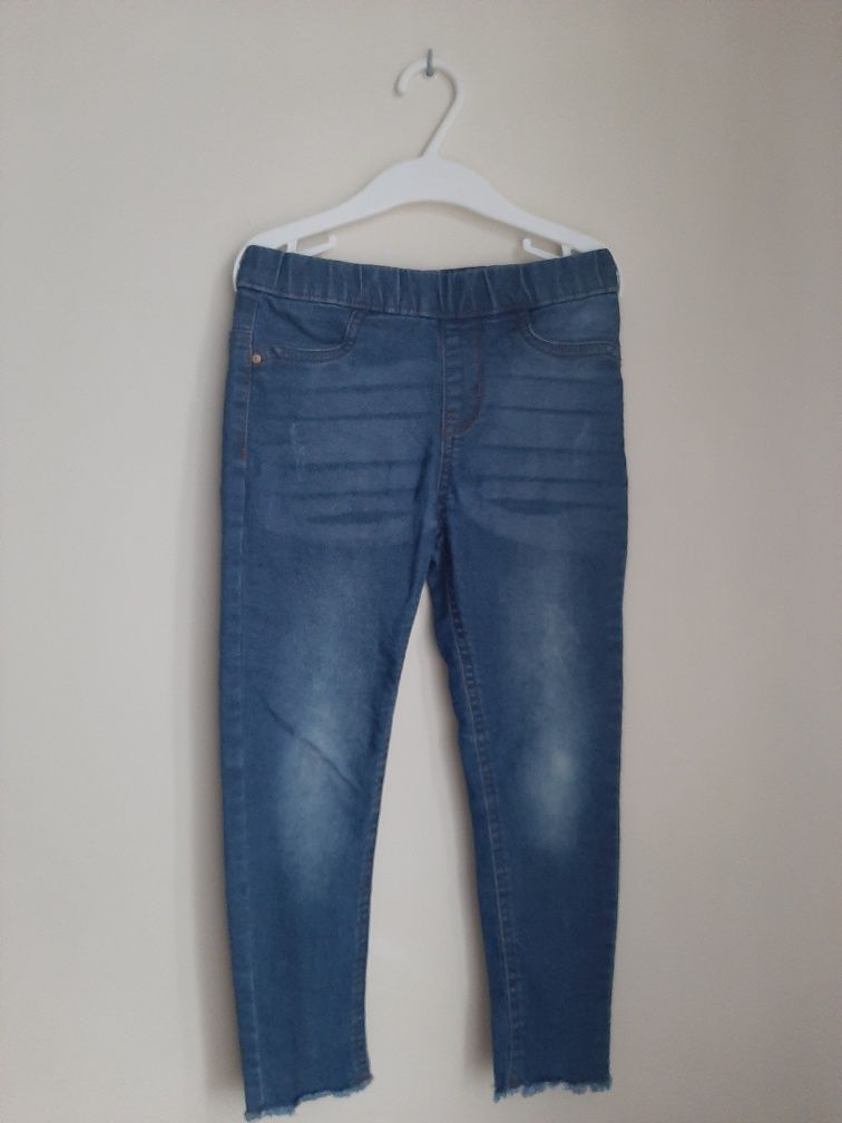 Jegginsy jeansowe legginsy 116 cm