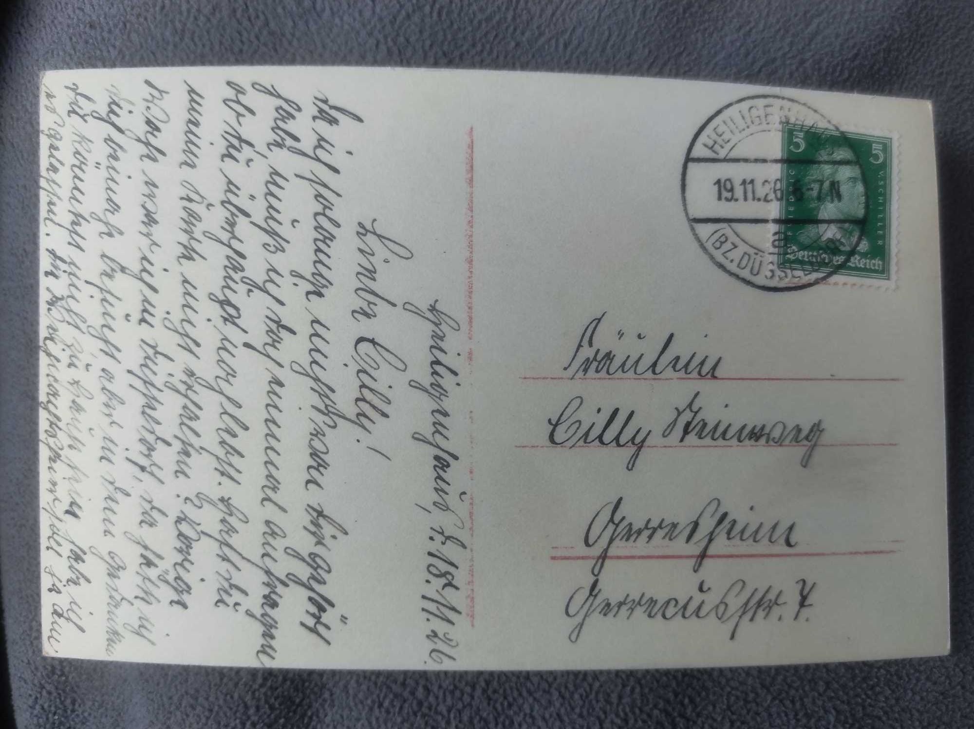 Pocztówka z śliczną dziewczynką, 1926.