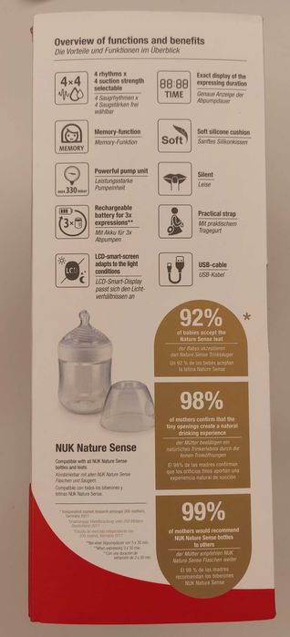 NUK Nature Sense Bomba Tira Leite Recarregável