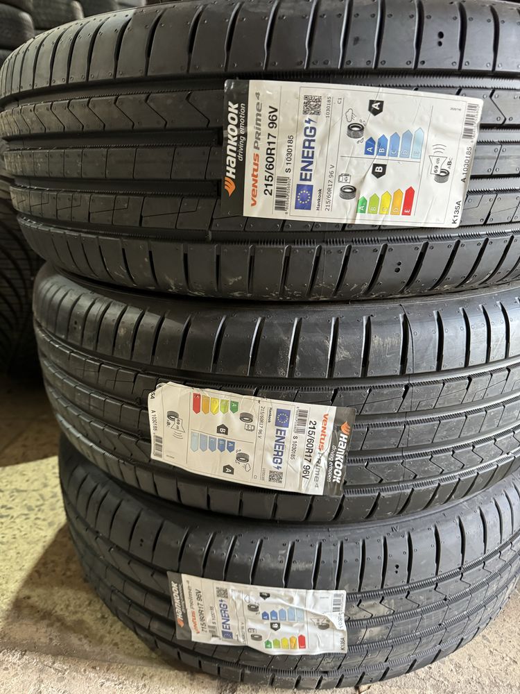 РОЗПРОДАЖ ЛІТНІХ ШИН! Нові 4 шт. 215/60 R17 Hankook Ventus Prime 4