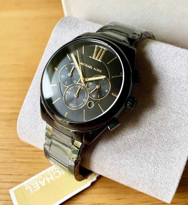 Piękny Zegarek Michael Kors CZARNY ZŁOTY MK7110