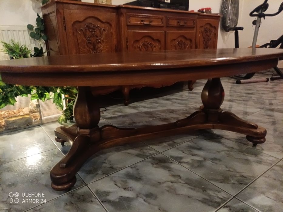 Ława drewniana dębowa,solidne wykonanie,jezdna na kółkachl