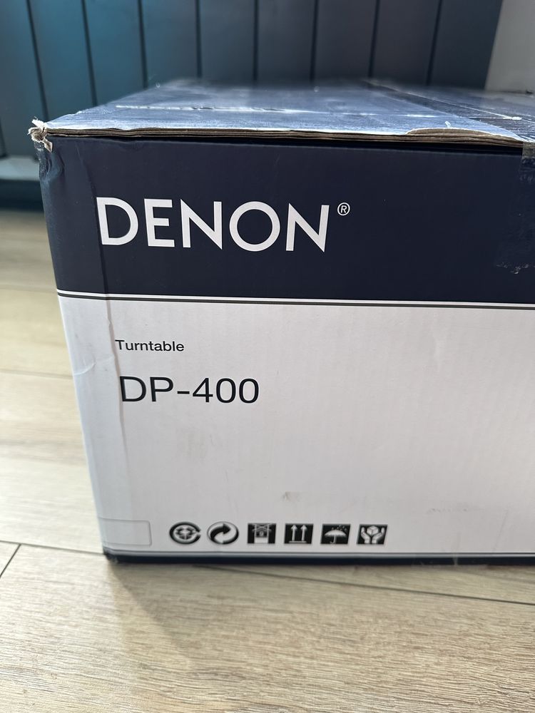 Gramofon Denon DP-400 Paskowy MM Przedwzmacniacz Biały TOMI-TECH