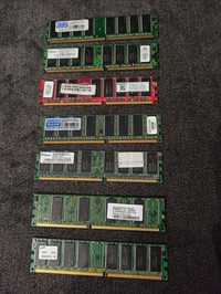 Pamięci RAM DDR - różne pojemności 1GB; 512MB; 256MB x6.
