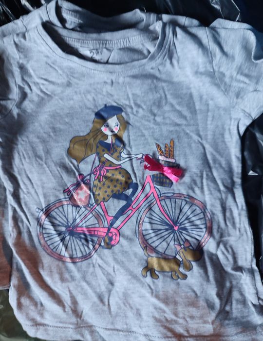 Bluzeczki roz 92 -98 dla bliźniaczek