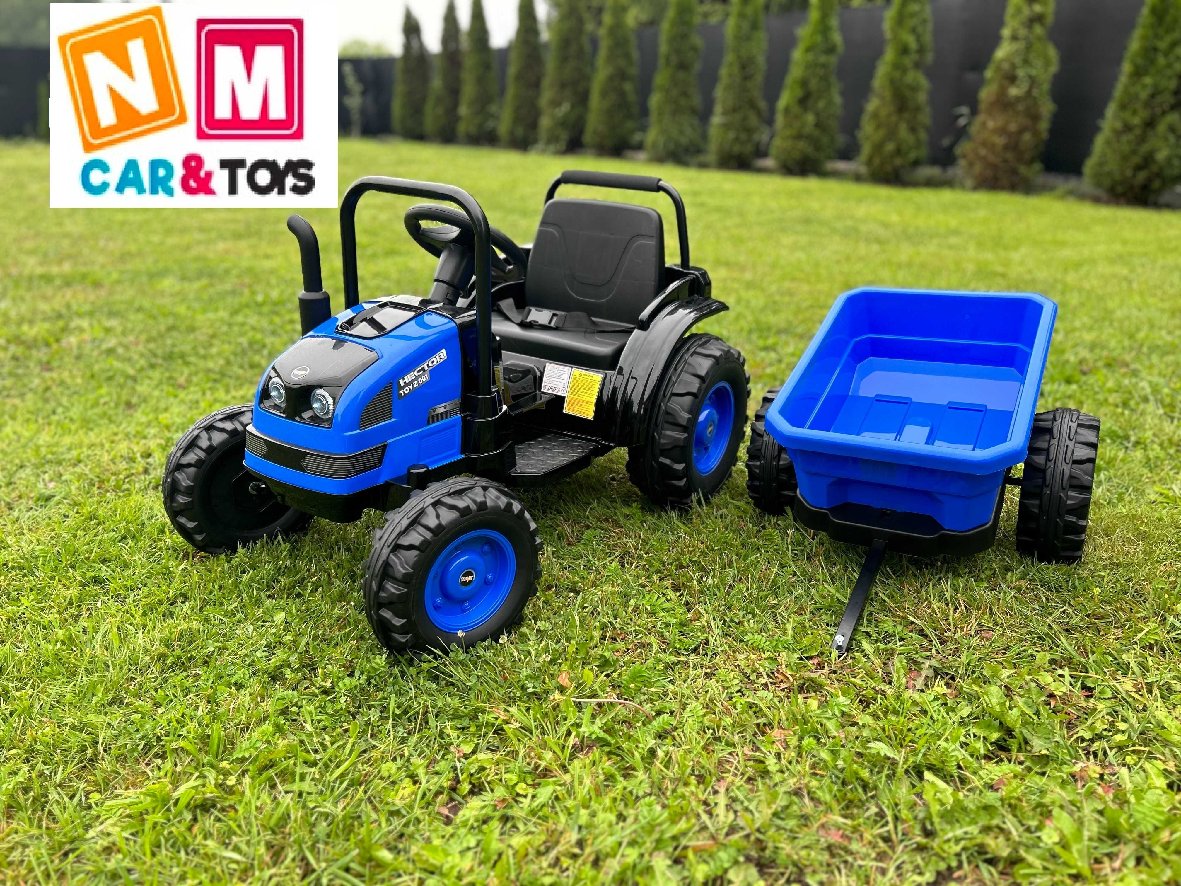 DUŻY TRAKTOR HECTOR Ciągnik Auto na akumulator Pojazd Przyczepka