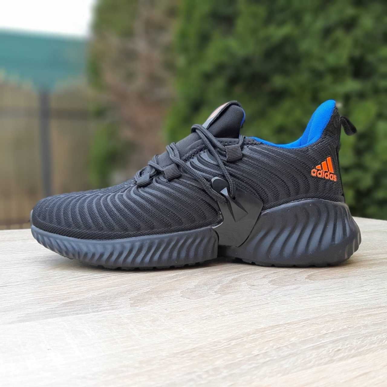 Кросівки дитячі Adidas Alphabounce Instinct, чорні з синім, 36-41р