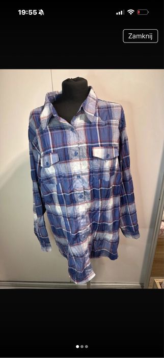 Koszula damska w krate granatowa bexleys 52