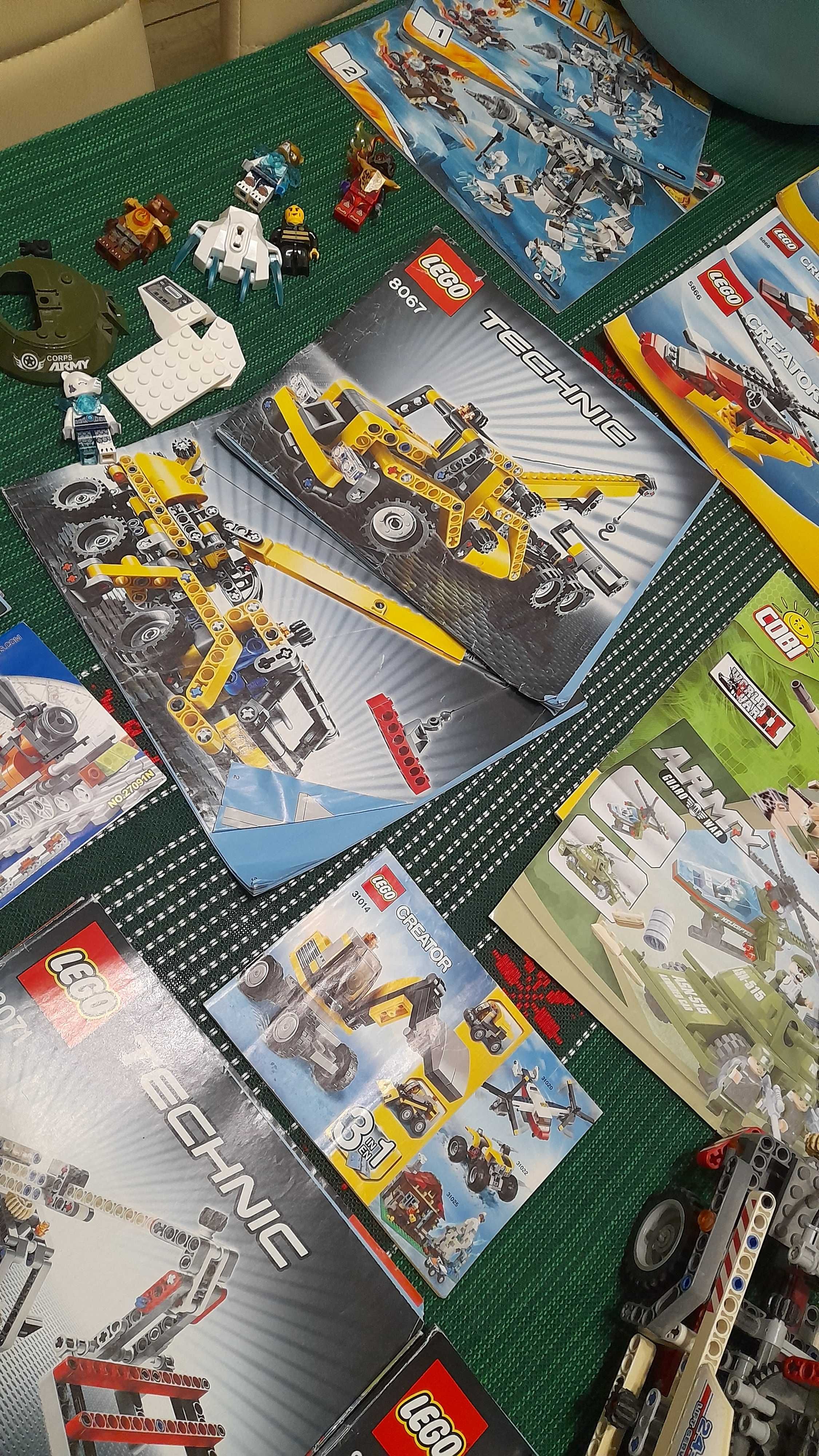 ok.5 kg Lego klocków w tym ruchome-20 zabawek, 11 zestawów, INSTRUKCJE