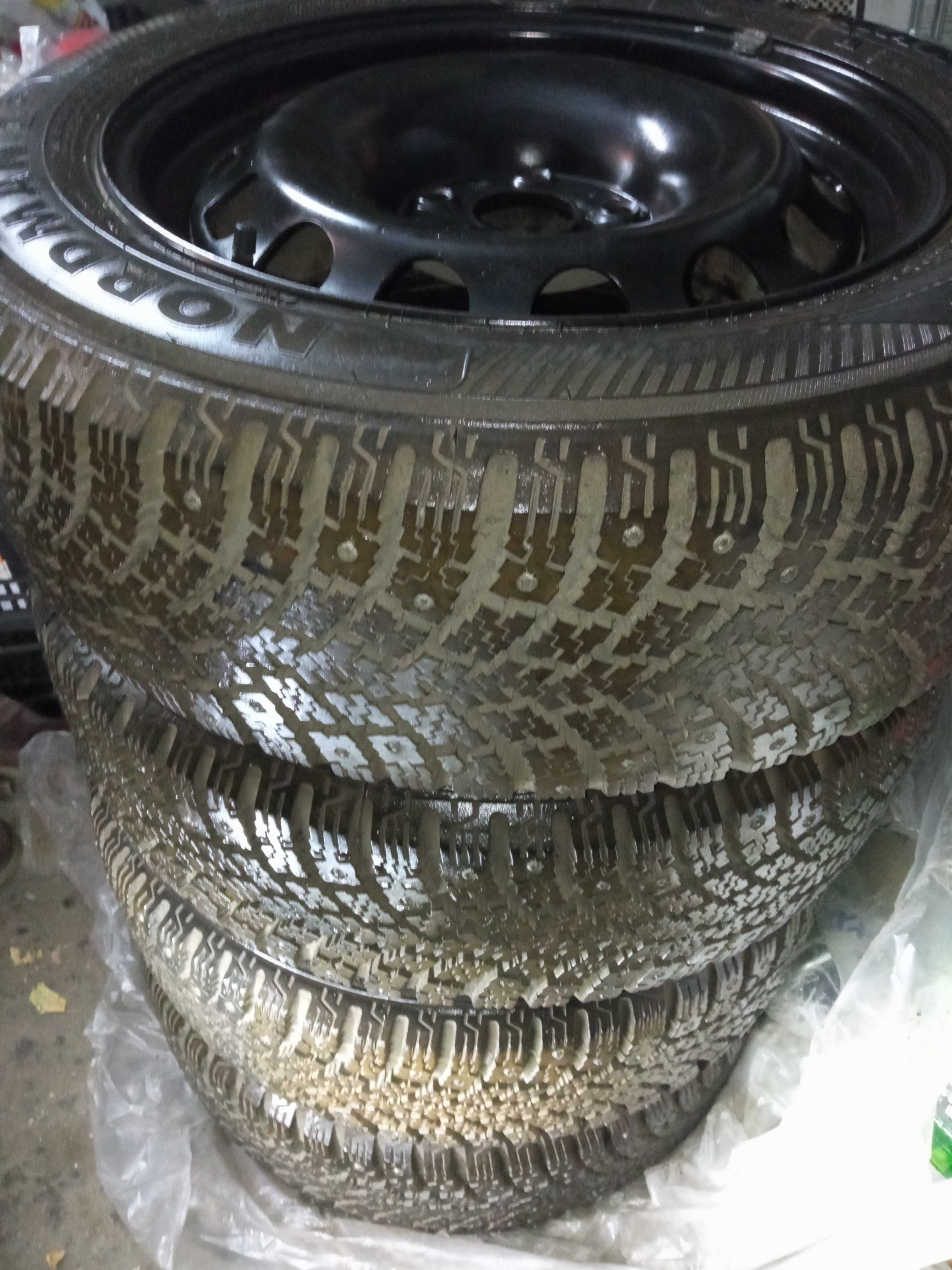 205/55/16. Nokian Nordman 10мм. Зима. Шипованная резина. 4шт.