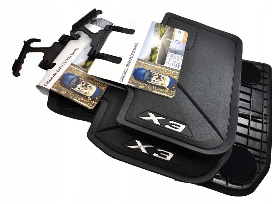 Новые оригинальные коврики БМВ BMW X3 G01/F25 (резина/велюр)