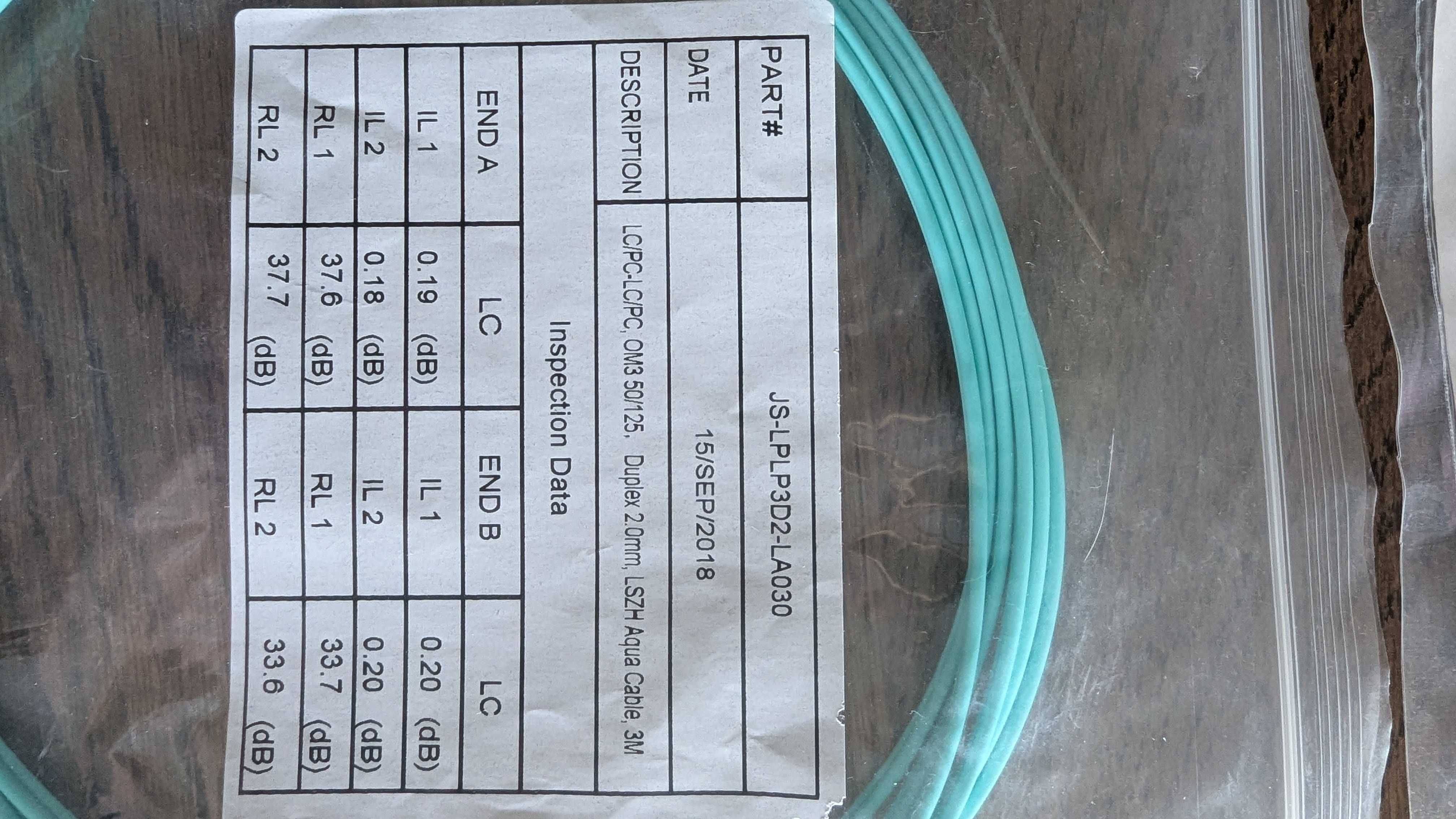 Cabo Fibra Óptica LC-LC OM3 Duplex – 3 metros