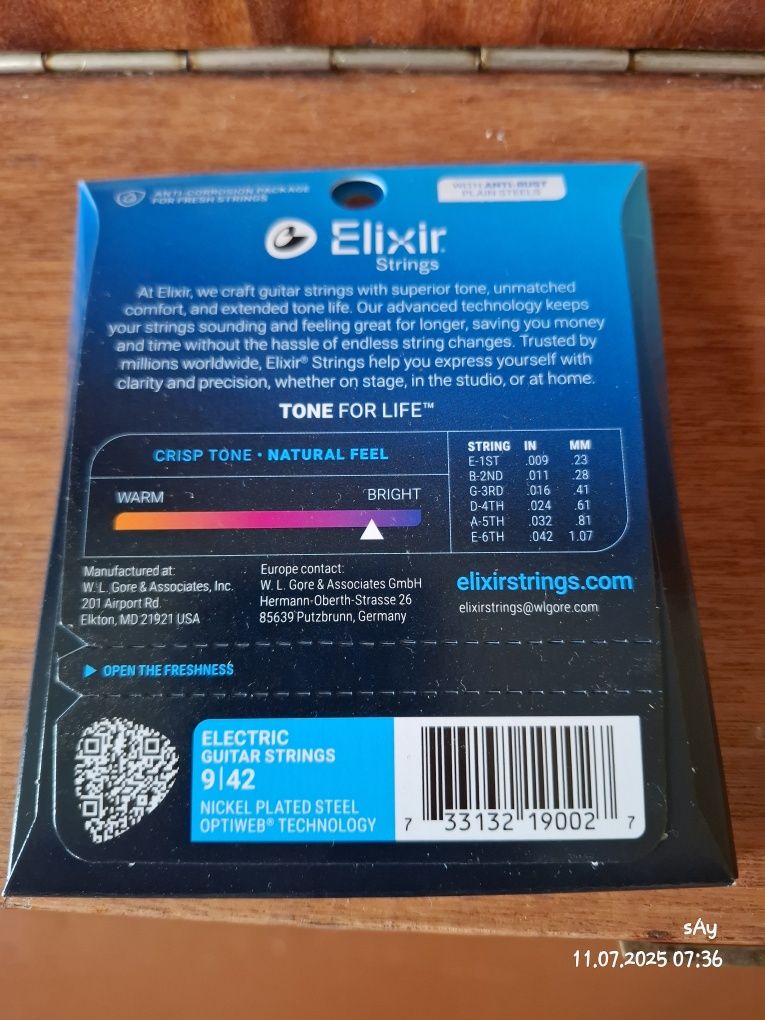Струни для електрогітари Elixir 9-42