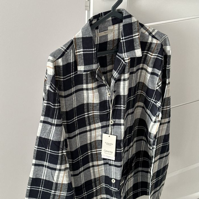 Чоловіча фланелева піжама Mango, сорочка фланелева манго, одяг для сну