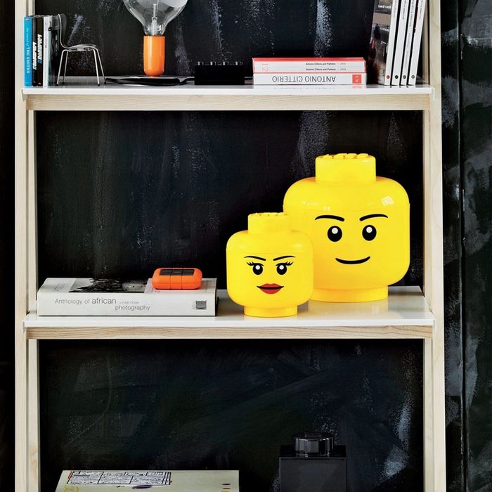 Duży orginalny pojemnik w kształcie głowy LEGO z pokrywą