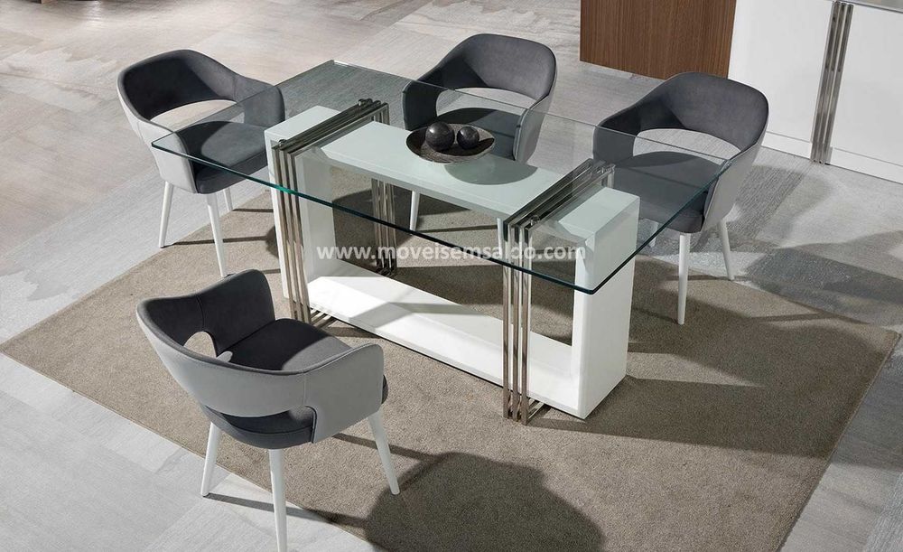 Mesas de Jantar - Fixas ou Extensíveis - Todas Medidas e Cores