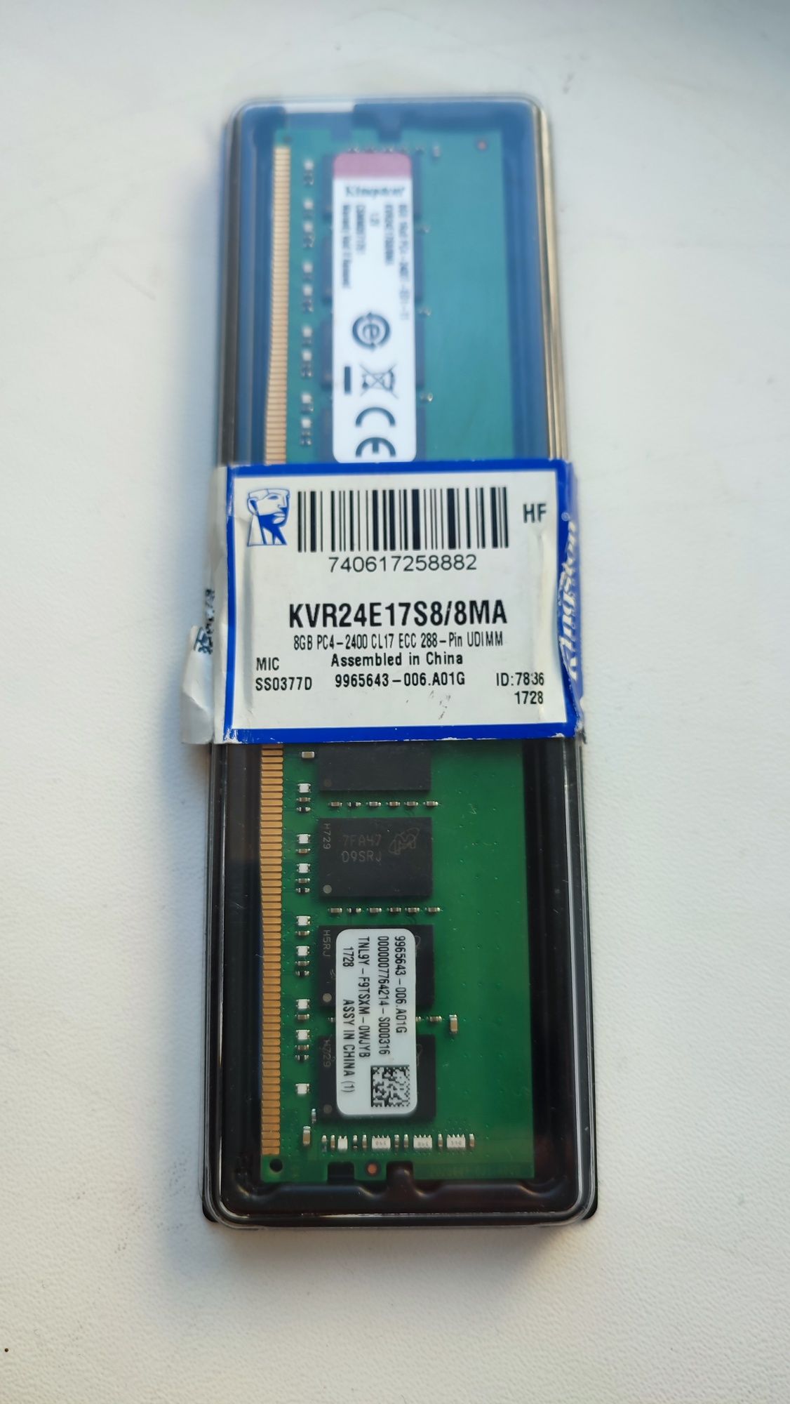 Оперативна пам'ять Kingston DDR 4 2400 MT/s 8 GB