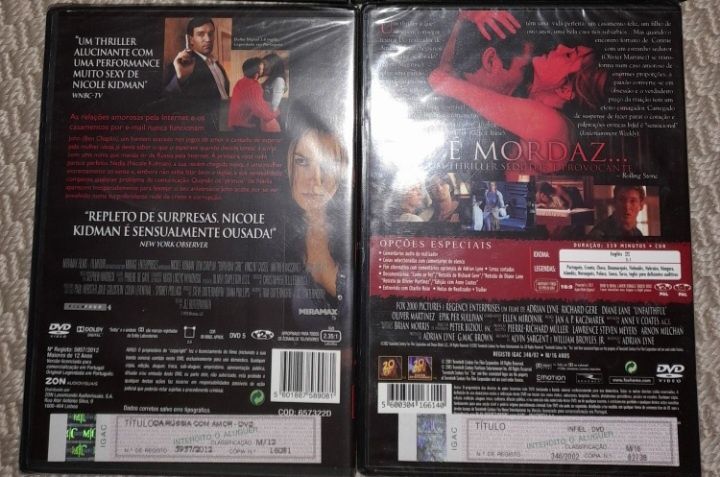 Pack DVD Romance/Thriller - Infiel e Da Rússia com Amor