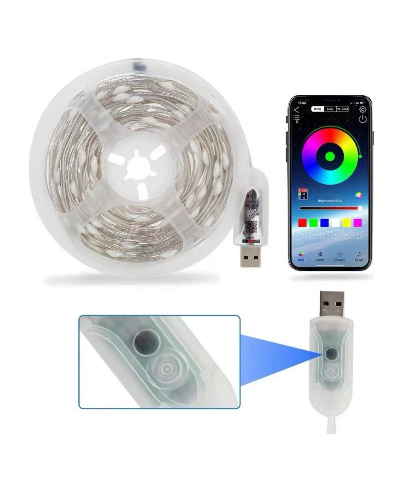 Светодиодная лента 5м 10м RGB LED управление смартфоном пульт USB пита