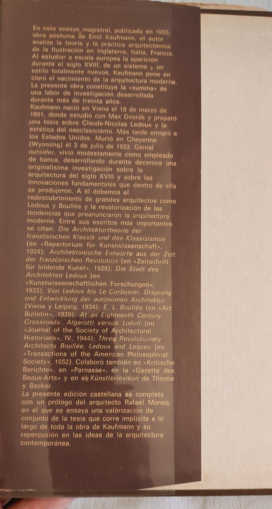 La arquitetura de la ilustracion , Emil Kaufmann