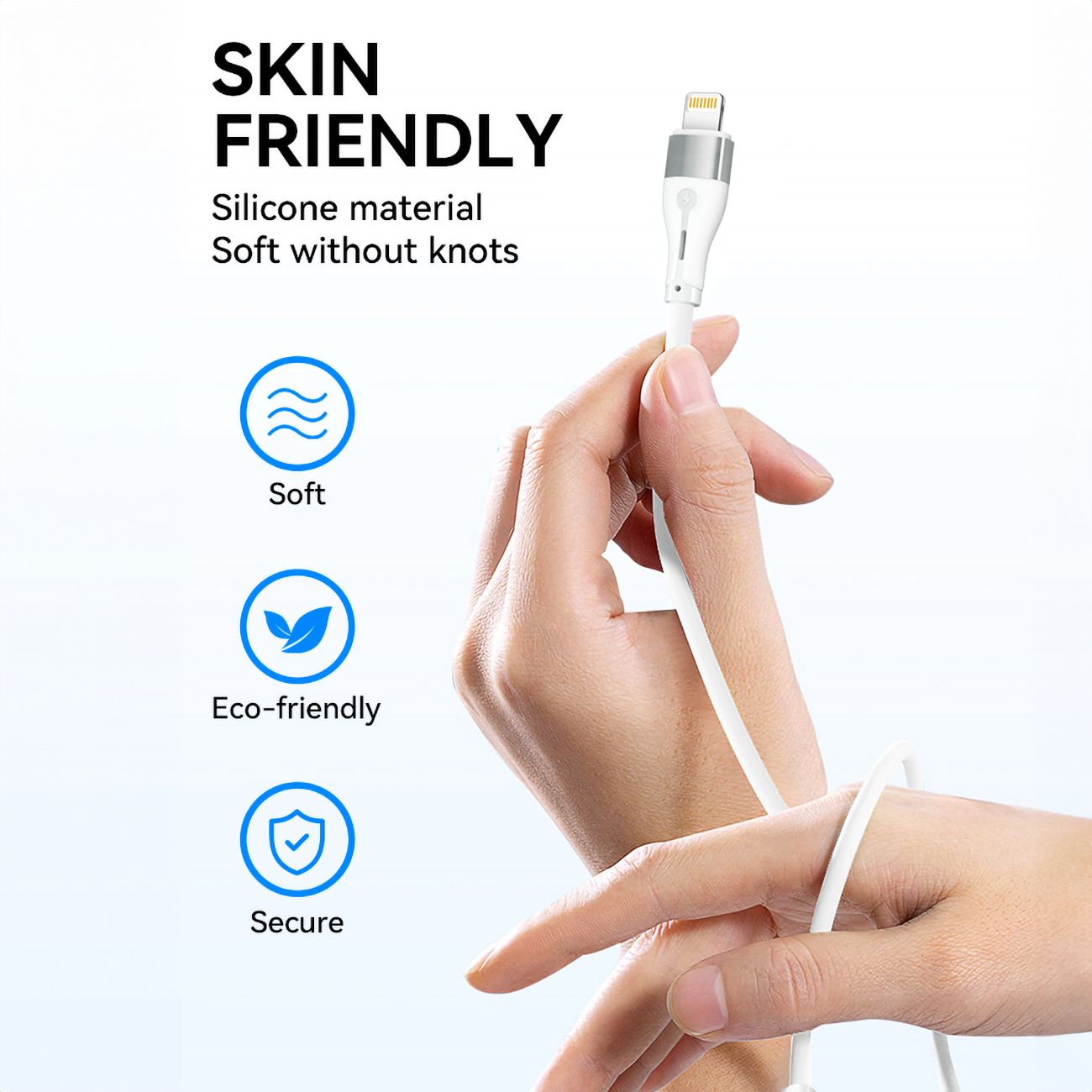 kabel przewód do iphone usb-c - lightning pd 27w 1m biały