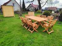 Meble ogrodowe składane 8 krzeseł stół