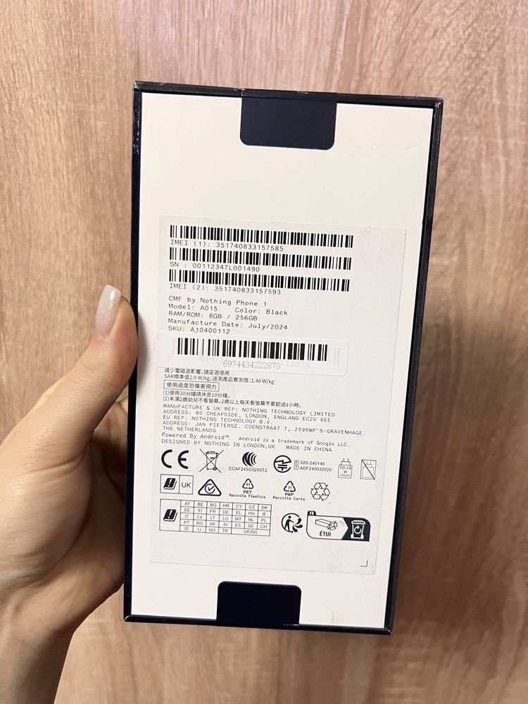 CMF Nothing Phone (1) 8/256GB Black!