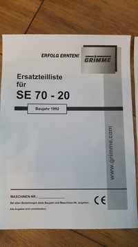 Katalog Części kombajn Grimme SE-70-20