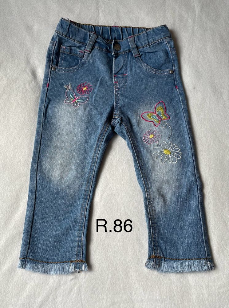 Spodnie jeansy niemowlece dziewczece rozmiar 86