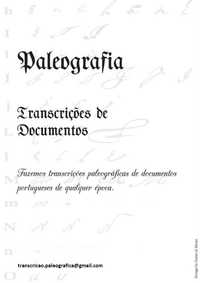 PALEOGRAFIA fazemos transcrições textos antigos