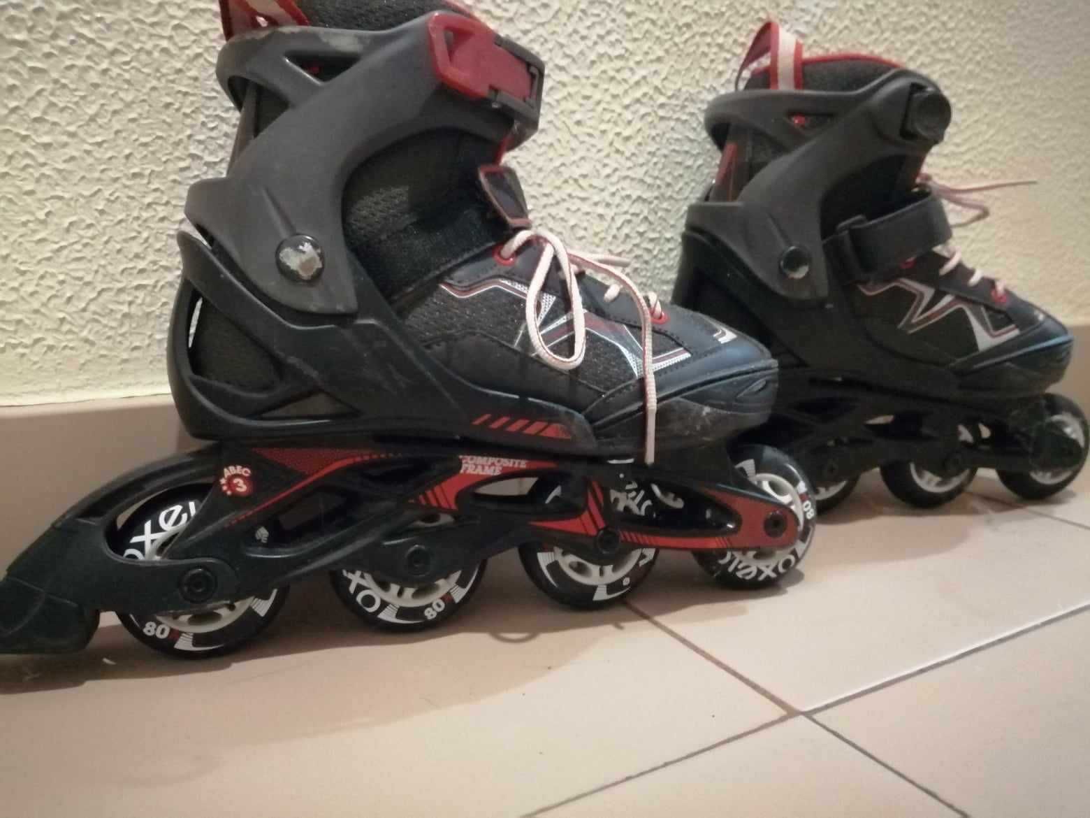 Patins em Linha Decathlon / Roller Inline Skate (Red/Black)