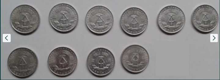 Monety niemieckie PFENNIG fenigi 1 fenig 5, 10, 20, 50 fenigów DDR NRD