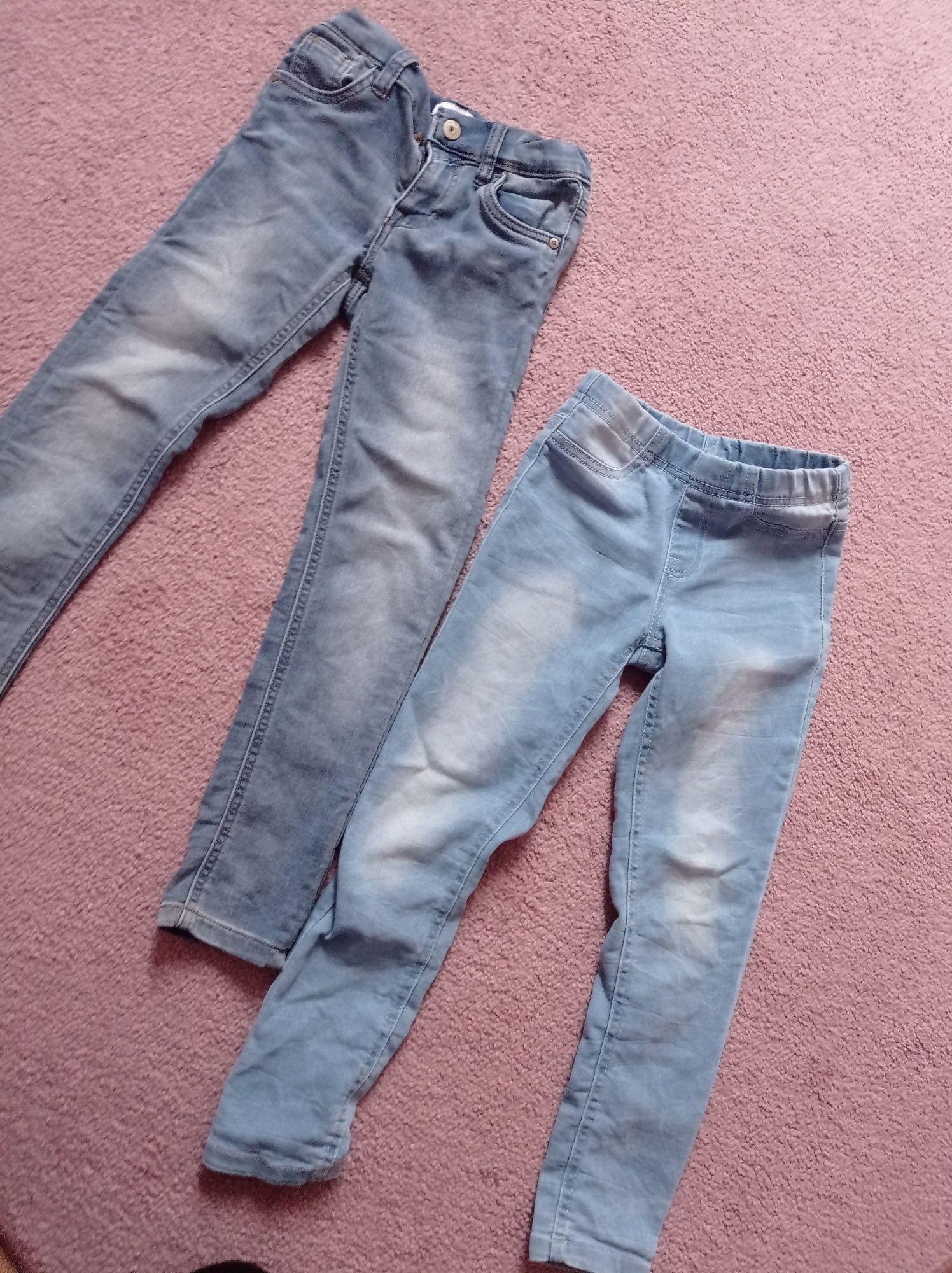 Spodnie jeansy rurki zestaw