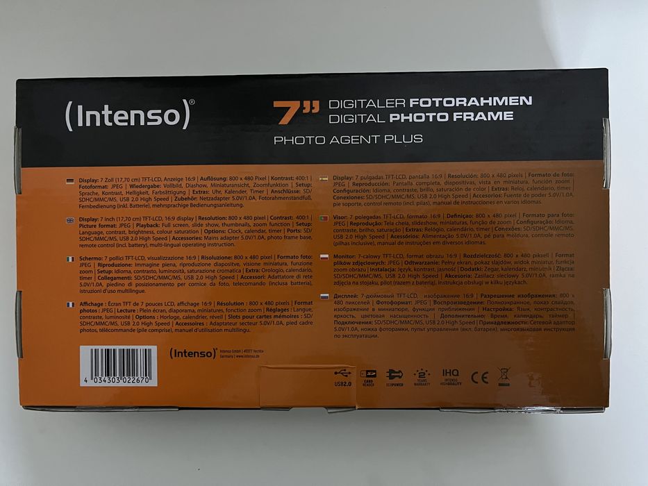 INTENSO - Photo Agent Plus: Moldura Digital