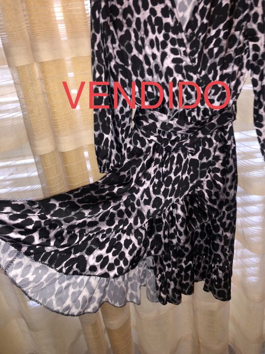 Vestido animal print / Vestido organza/renda / Vestido Mostarda