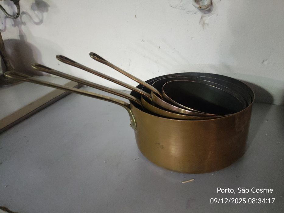 Tachos em cobre vintage