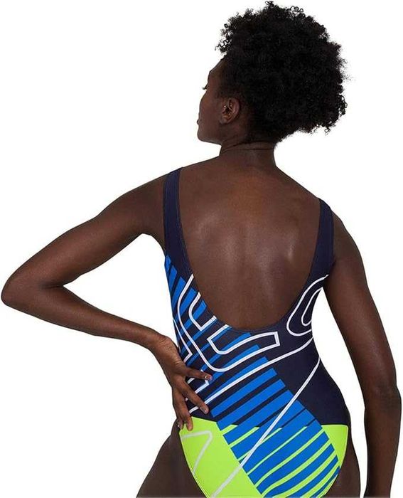 Damski Jednoczęściowy Strój Kąpielowy SPEEDO Placement Navy Blue 42