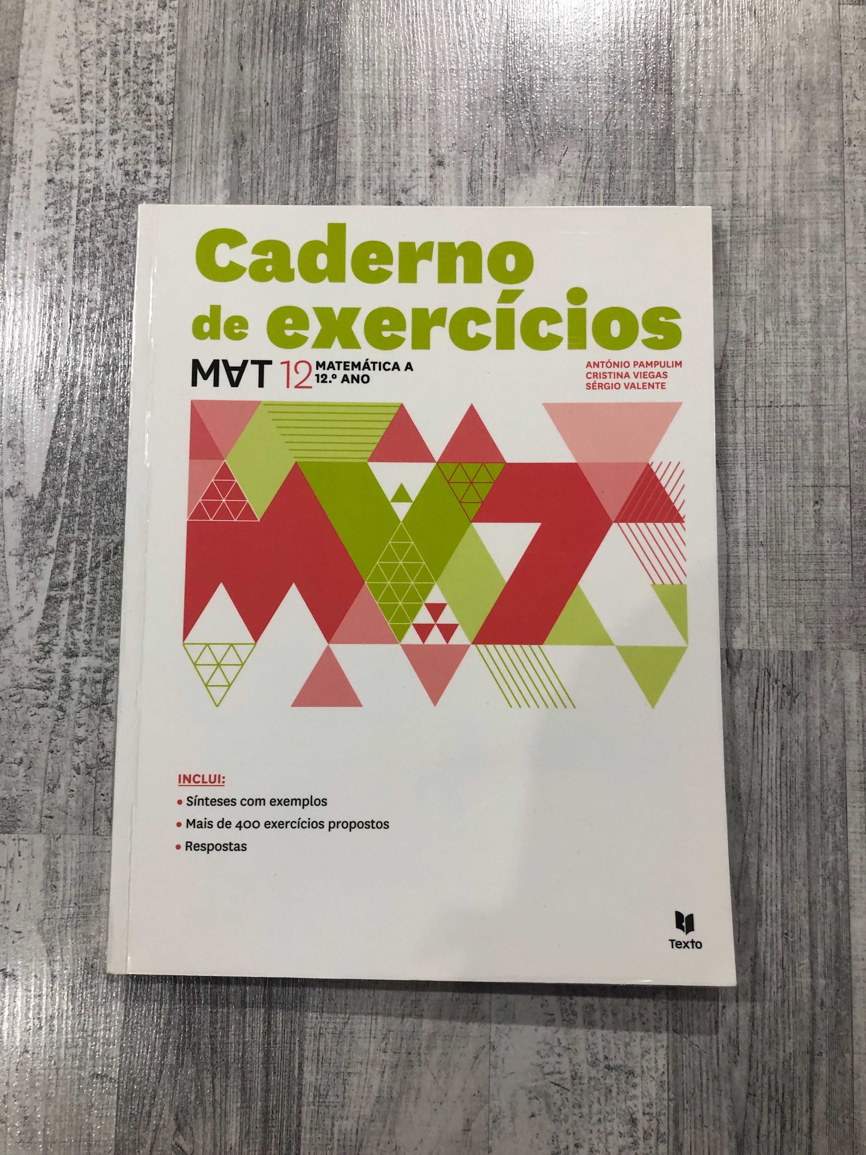 Caderno de atividades/exercicíos Matemática 12º ano - "MAT 12"
