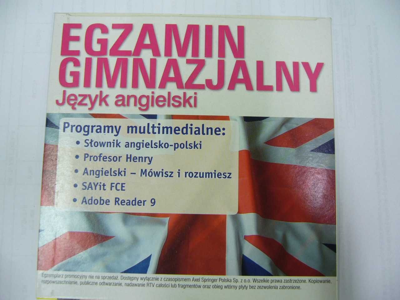 Język angielski, Egzamin gimnazjalny, płyta CD-ROM