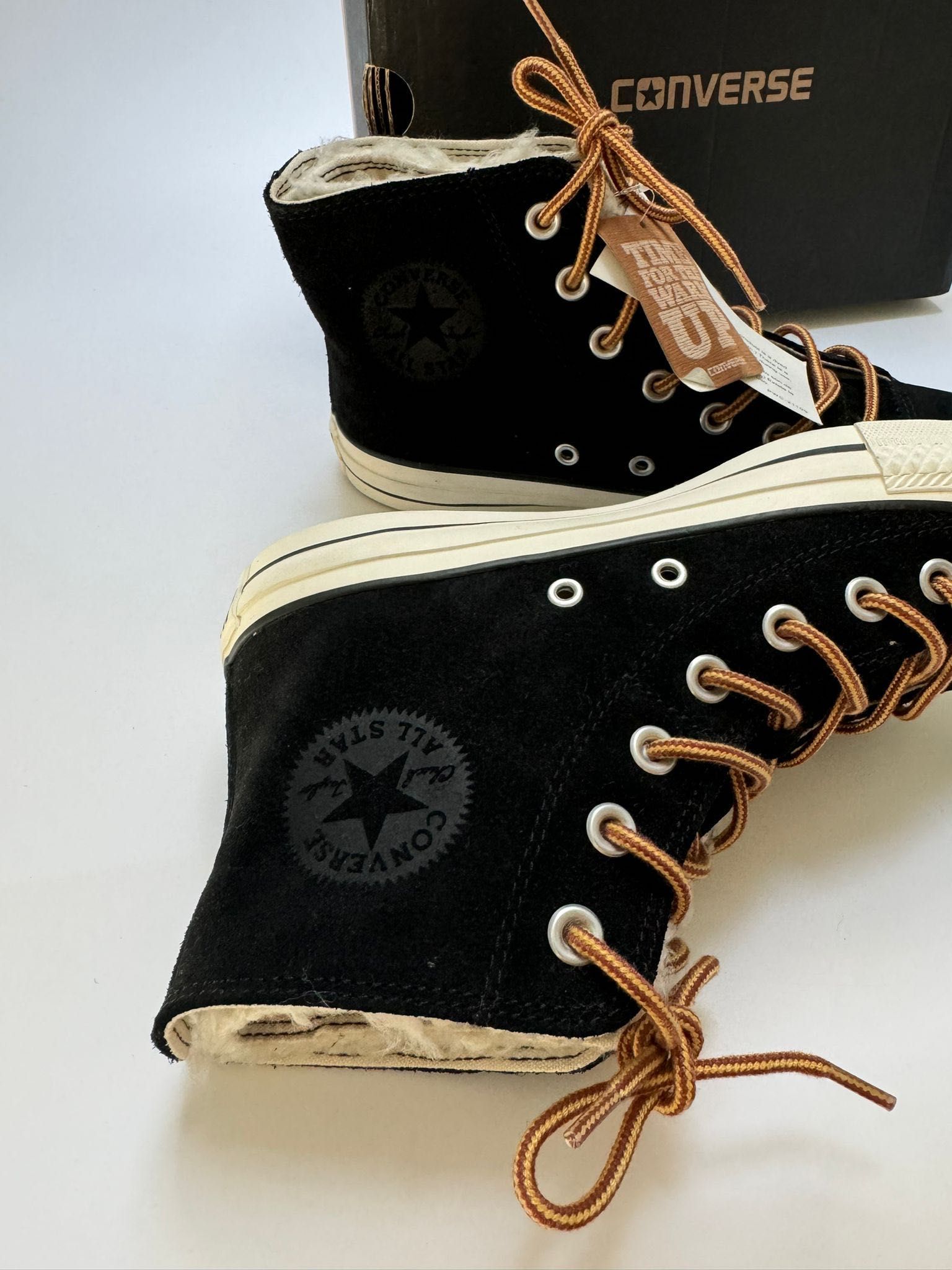 Nowe sneakersy damskie ocieplane CONVERSE czarne 37,5