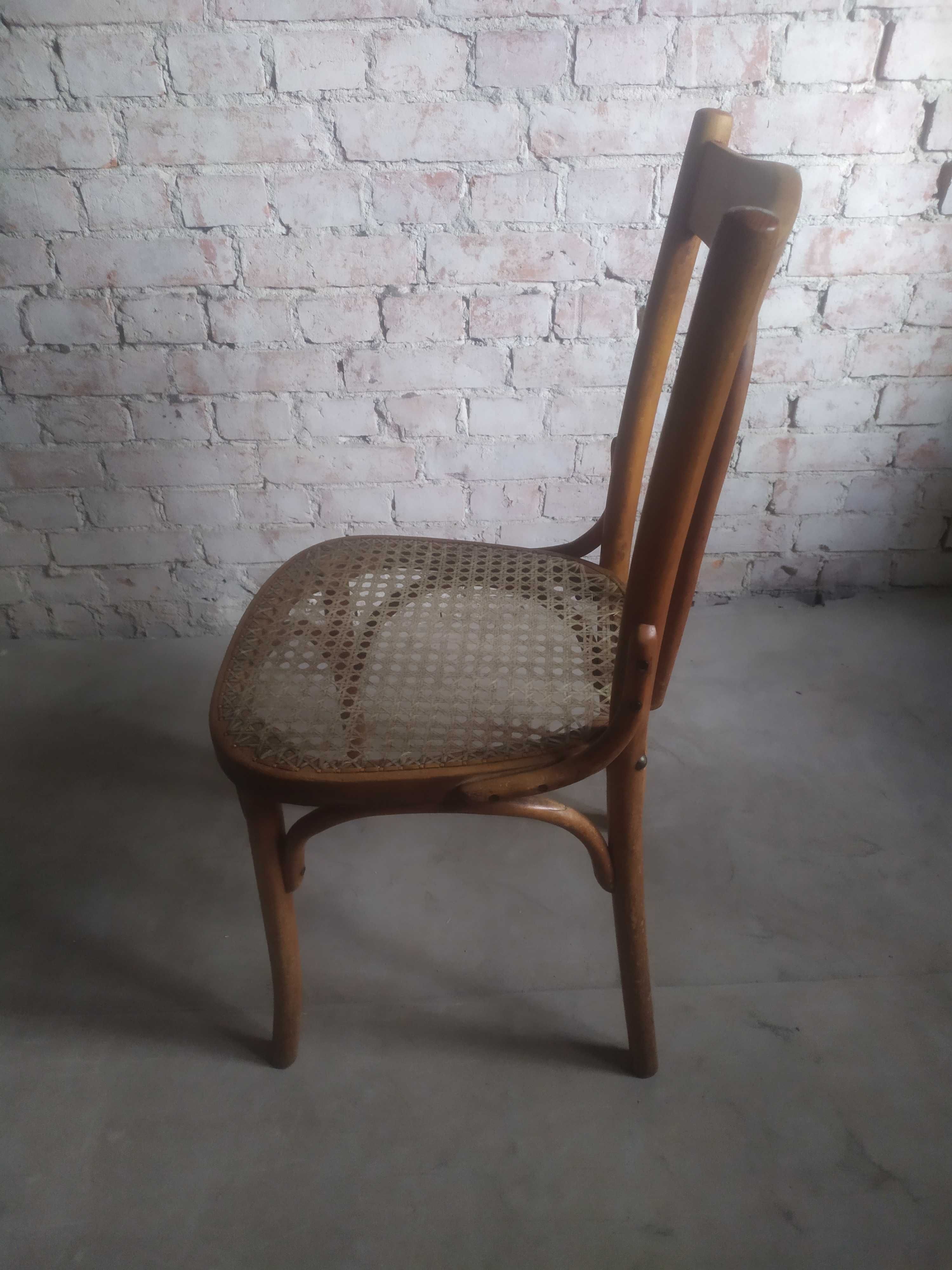 Krzesło  drewniane THONET powojenne gięte stare