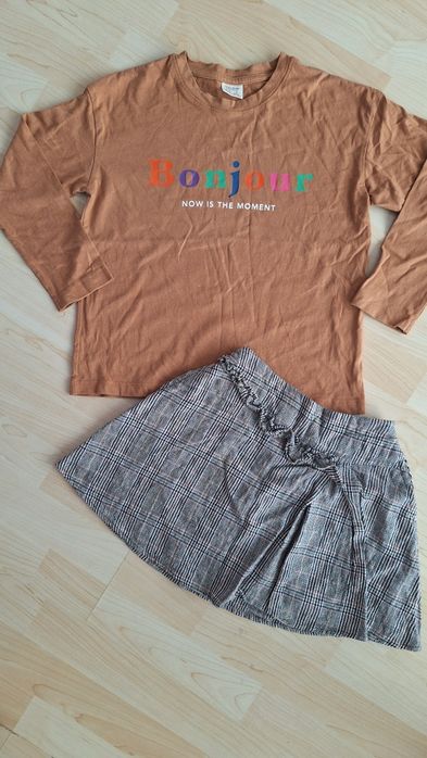 Spódniczka Cocodrillo 128 o bluzeczka Zara 128